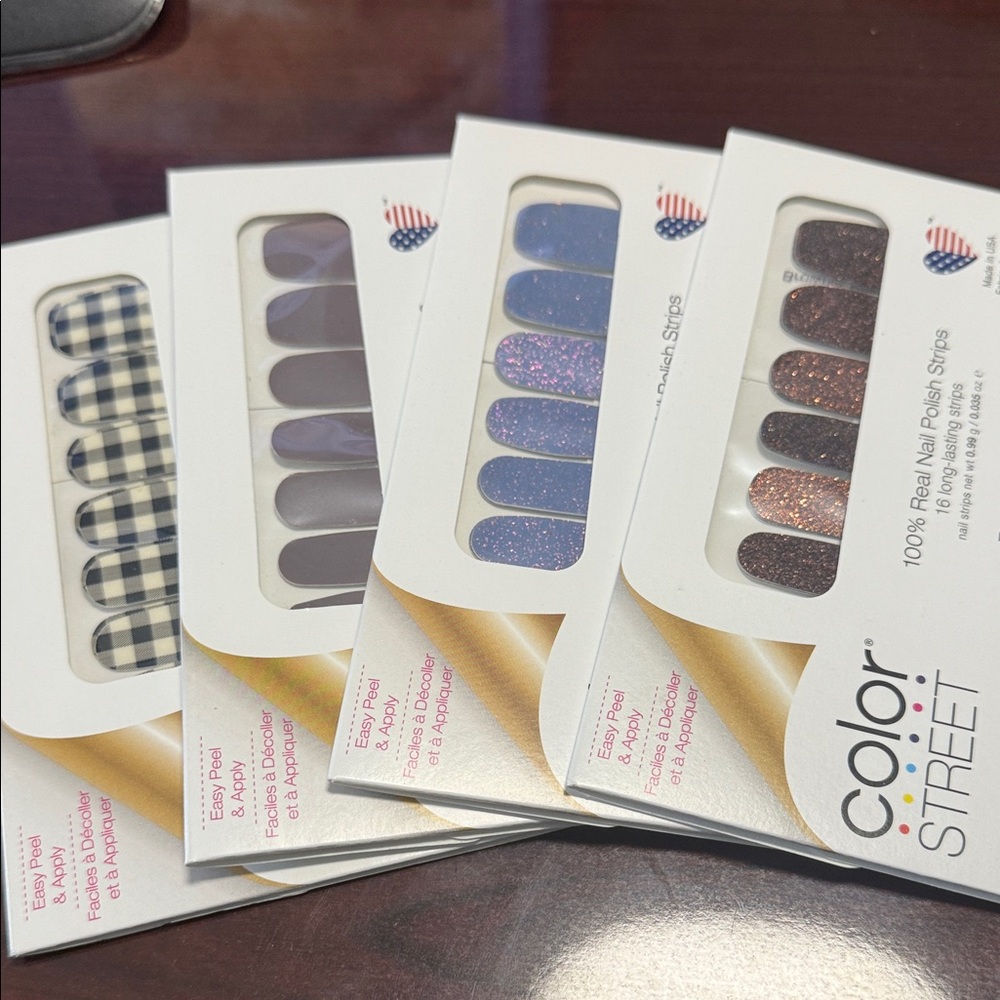 Color Street Plaid and Glitter Nail Strips Collection